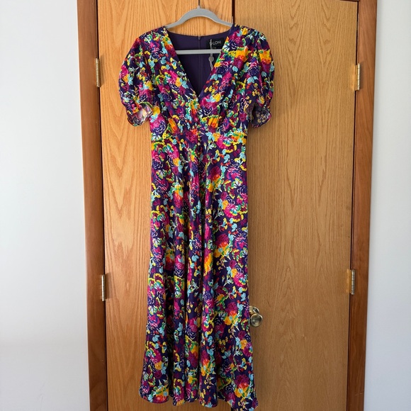 SALONI Silk Lea Camelia Floral Dress - Picture 2 of 6